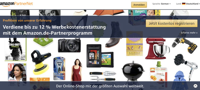 Amazon Partnerprogramm - Amazon PartnerNet